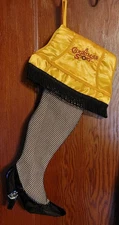 A Christmas Story Yellow Leg Lamp Fishnet Stocking Black Heel 19.5"
