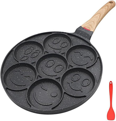 Pancake Pfanne Induktion, Antihaft Pancake Maker 7 Löcher Mit Smiley-Gesichtern 