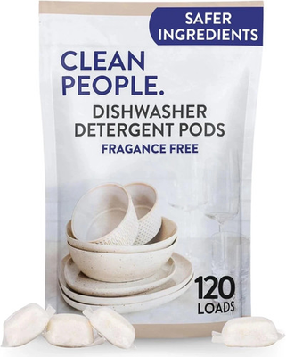 #ad Clean People Dishwasher Pods Cuts Grease amp; Rinses Sparkling 120 Count $12.98