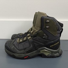 Salomon Quest Element Mid GTX Waterproof Boots Men Size 7 Black Green Gore-Tex