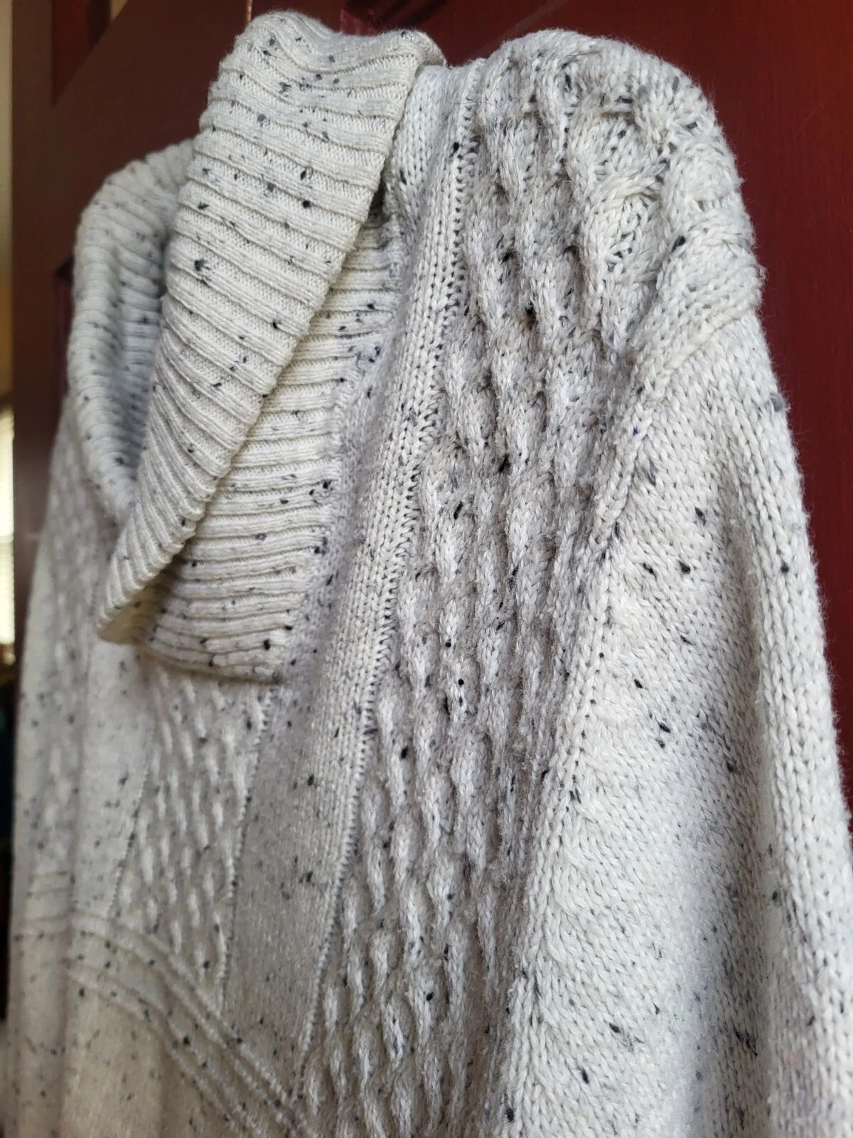 CHAPS Collared Neck Pullover Sweater Speckled Bei… - image 3