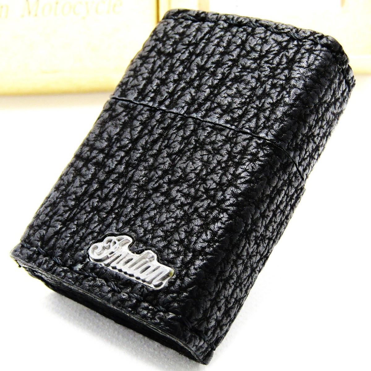 生活雑貨 ZIPPO Indian motocycle Indian Motocycle Motorcycle Black Leather Zippo Oil Lighter MIB