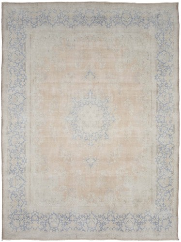 9'5X12'7 Antique Stone-Washed Oriental Rug Distressed Floral Vintage Carpet