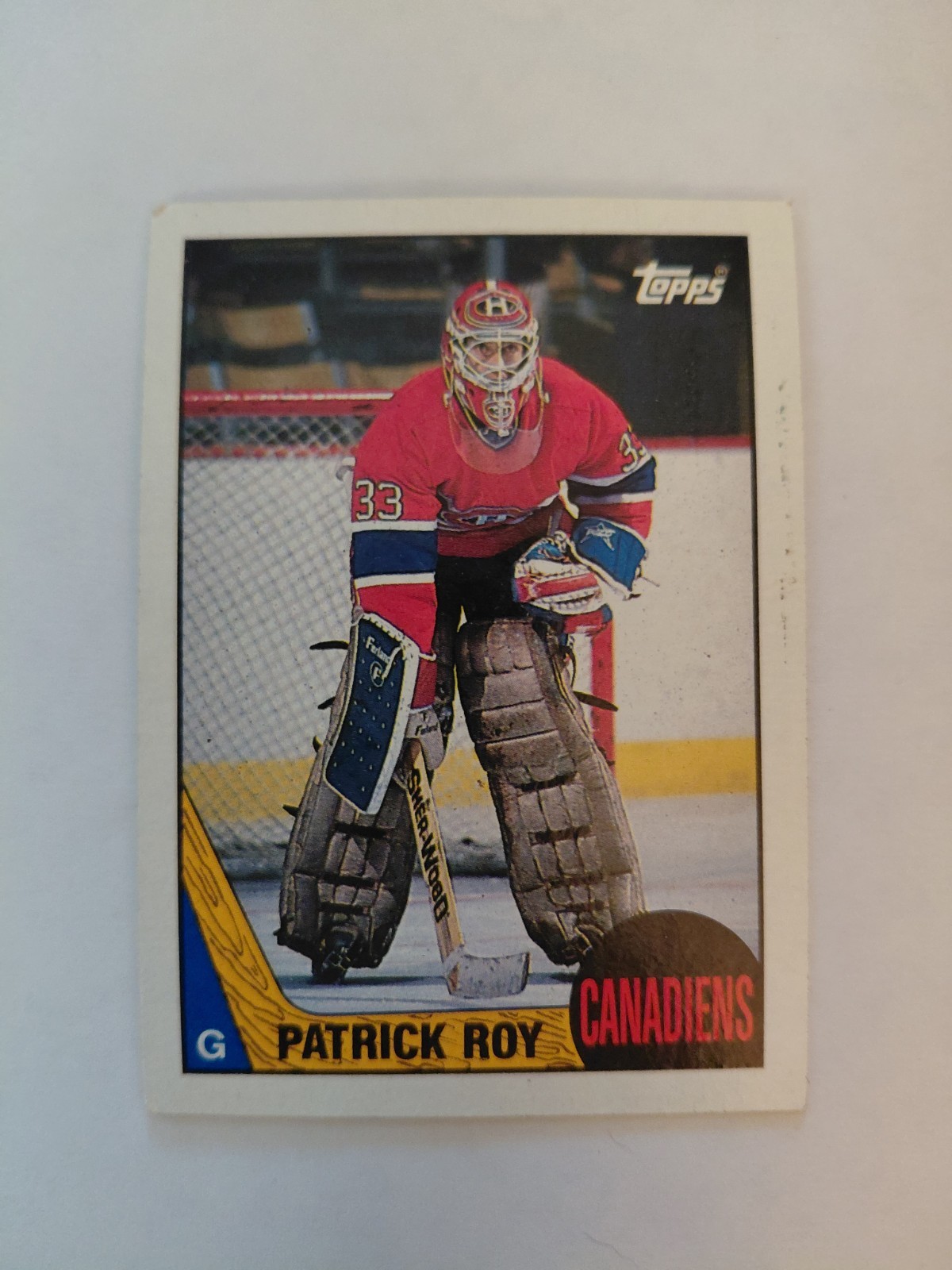 1987 Topps NHL #163 Patrick Roy Montreal Canadiens HoF