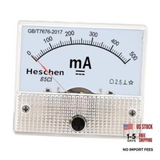 85C1-500mA Rectangle Panel Mounted Current Meter Ammeter Tester DC 0-500 mA