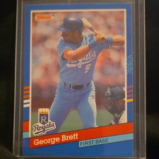 Donruss 1991 George Brett #201 Baseball Card Kansas City Royals 1 Purple Stripe