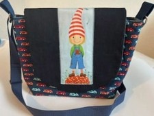 Aufwendig handgefertigte  Kindertasche blau/r...