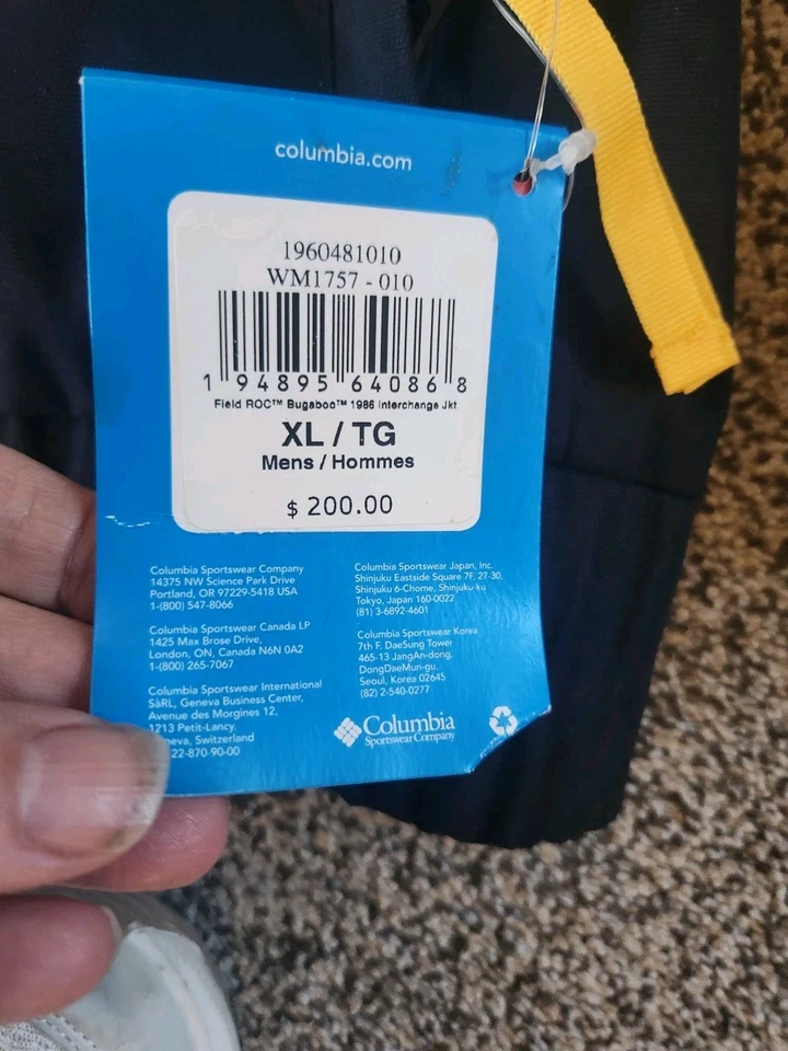 NWT Columbia Field ROC Bugaboo 1986 Black Interchange Jacket Mens Size XL - Image 3 of 4
