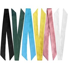 Shiny Bag Scarfs for Women Handbag Handle Band Hair 6pcs Pure Pink Color Aa