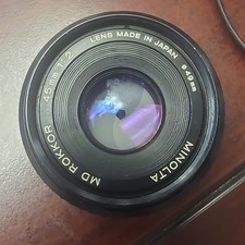 Minolta MD Rokkor 45mm f/2 Manual Focus Standard Lens Minolta MD Mount 49mm