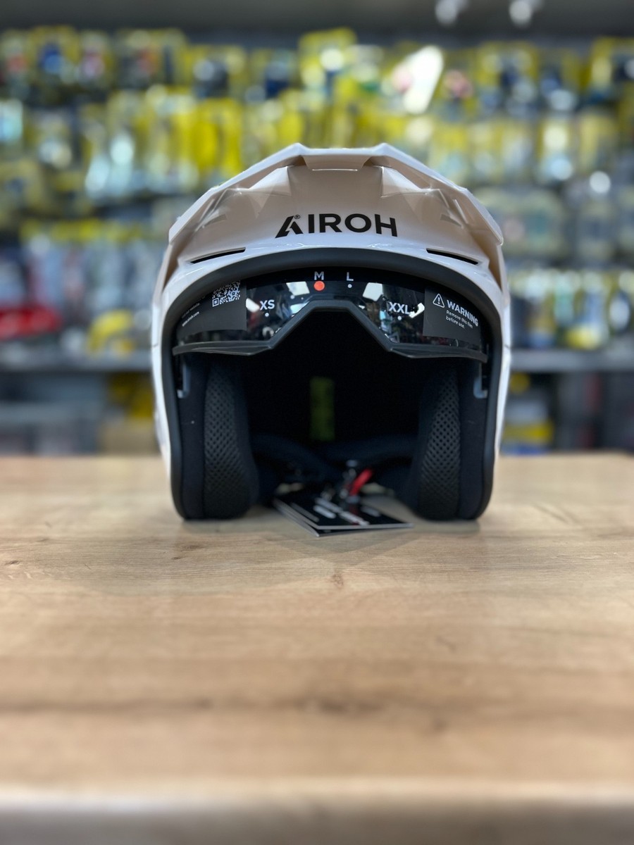 NEW AIROH KOMBAKT TRIALS HELMET EC2206 NEW 2026 WHITE GLOSS TRIALS