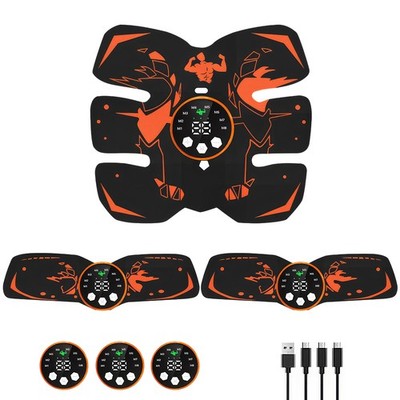 EMS Abdominal ABS Fit Muscle Stimulater Training Gear Fitness Workout Belt Black