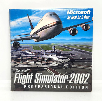MICROSOFT FLIGHT SIMULATOR 2002 PROFESSIONAL EDITION PC 3-CD-ROM SET X08-55842