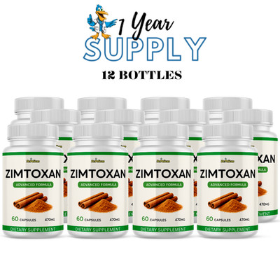 Zimtoxan- Blood Sugar Support- 12 Bottles- 720 Capsules