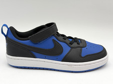 NEW NIKE Court Borough Low Recraft SZ 3 Youth Little Kids Game Royal Black White