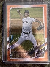 Jordan Holloway 2021 Topps Update RC #US82 Orange Ice Parallel 8/299 Marlins