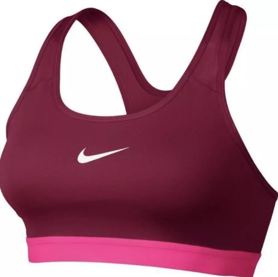 Nike Women's Nike Pro Classic Padded Burgundy Sports Bra 849699-620 Size XS