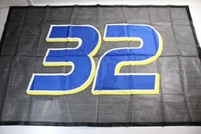Large NASCAR racing banner mesh flag infield nylon number #32 car Ricky Craven