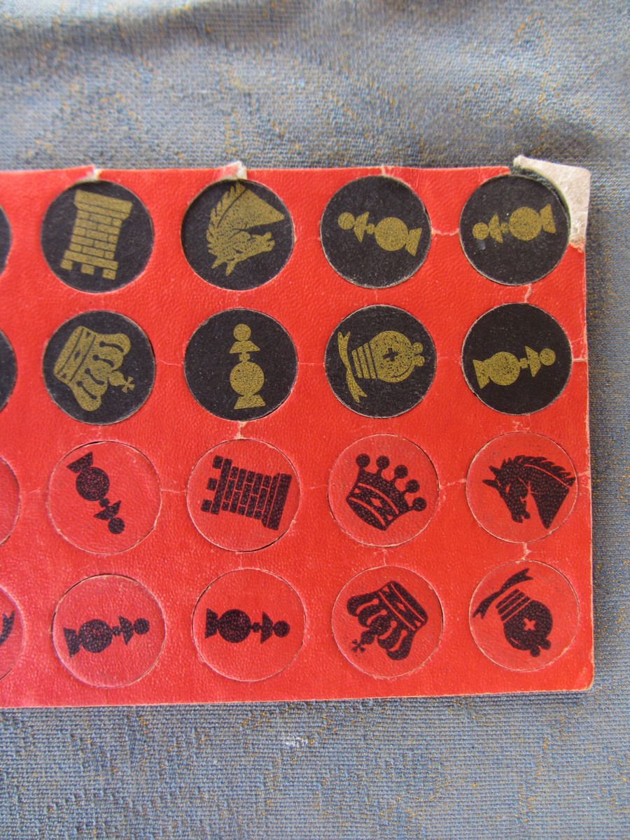 Jeu D'échecs Et Dames De Voyage Vintage Pré WW2 - Plateau Plat En Carton