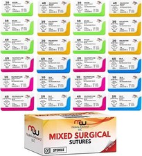 Hilo De Sutura Con Aguja 24 Mixtos 2/0, 3/0, 4/0 - Practica De Sutura; Taxid