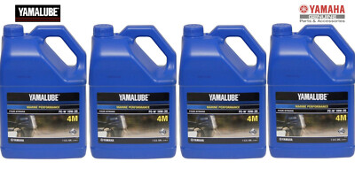 4x YAMAHA YAMALUBE 4M Outboard 4-Stroke Engine Oil 10W30 FC-W LUB-10W30-FC-04