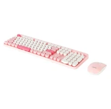 ABKO WKM01 Wireless Keyboard Mouse Set Pink / Express / Genuine