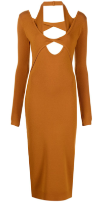 WOW! New Tags Monse brand "Layered Open Back" knit dress Sm $990 Rust | eBay