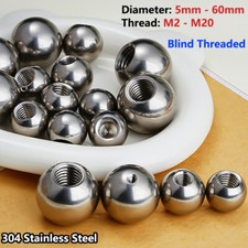 304 Stainless Steel Balls With Blind Threaded Solid Hole Balls  5mm-60mm, M2-M20