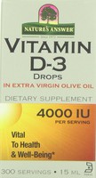Vitamin D-3 Liquid Drops 4000 Iu 15 Ml Nature's Answer Vitamin D-3 Liquid Drops 4000 Iu 15 Ml Nature's Answer