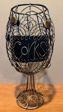 Lovely Wine Glass Cork Holder Cage Decoration