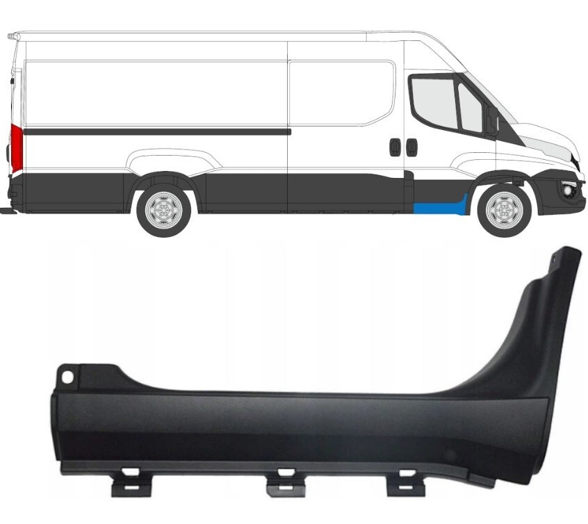 Remplacer baguette aile cassée Iveco Daily VI avec la moulure droite 5801521532