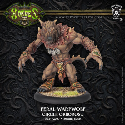 Privateer Press Hordes Circle Orboros Feral Warpwolf LOOSE