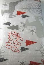 Manteles de vinilo con respaldo de franela Feliz Navidad Feliz y brillante 52 x 90