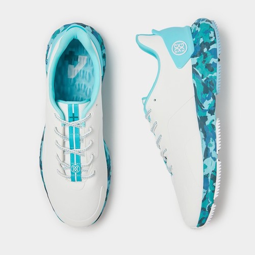 G/FORE G4 MG4+ Camo Camouflage Golfschuh Sneaker ⛳️ US 10,5 ⛳️ Teal Blau Weiß - Bild 8 von 9
