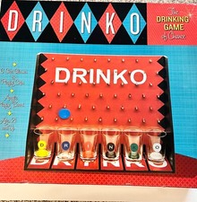Drinko Drinking Game For Ages 21 and Up With 6 Shot Glasses and Chips