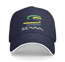 Ayrton Senna Cap Baseball Style Adjustable Hat Navy blue Free shipping in US