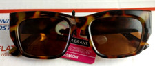Foster Grant Women's Rectangle Faux Tortoise Shell Brown Tinted Sunglasses NWT