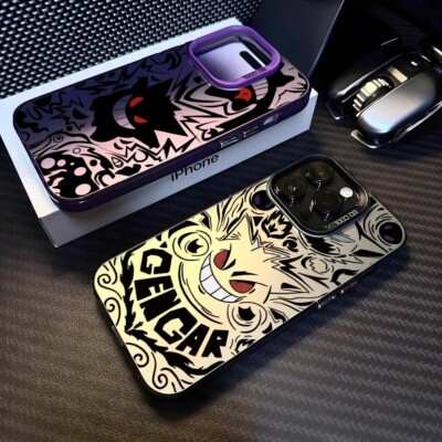 Stylische Gengar Hard Handyhülle, Stoßfest Matt Cover für iPhone 16, 15 Pro Max