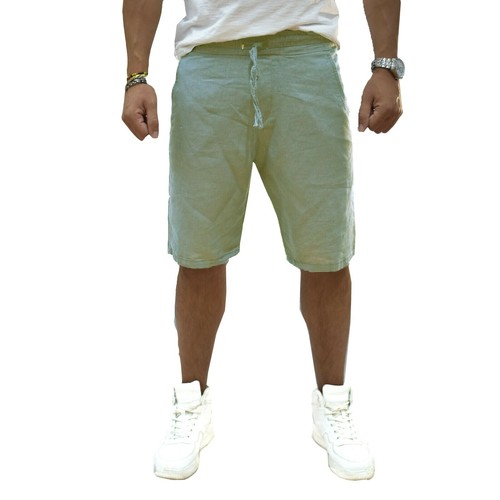 Bermuda uomo Lino pantaloncino Corto leggero Estivo Casual Beige S M L XL |  eBay