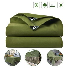 16oz Military Green Canvas Tarp Waterproof Multi Use Cover for Truck, Firewood