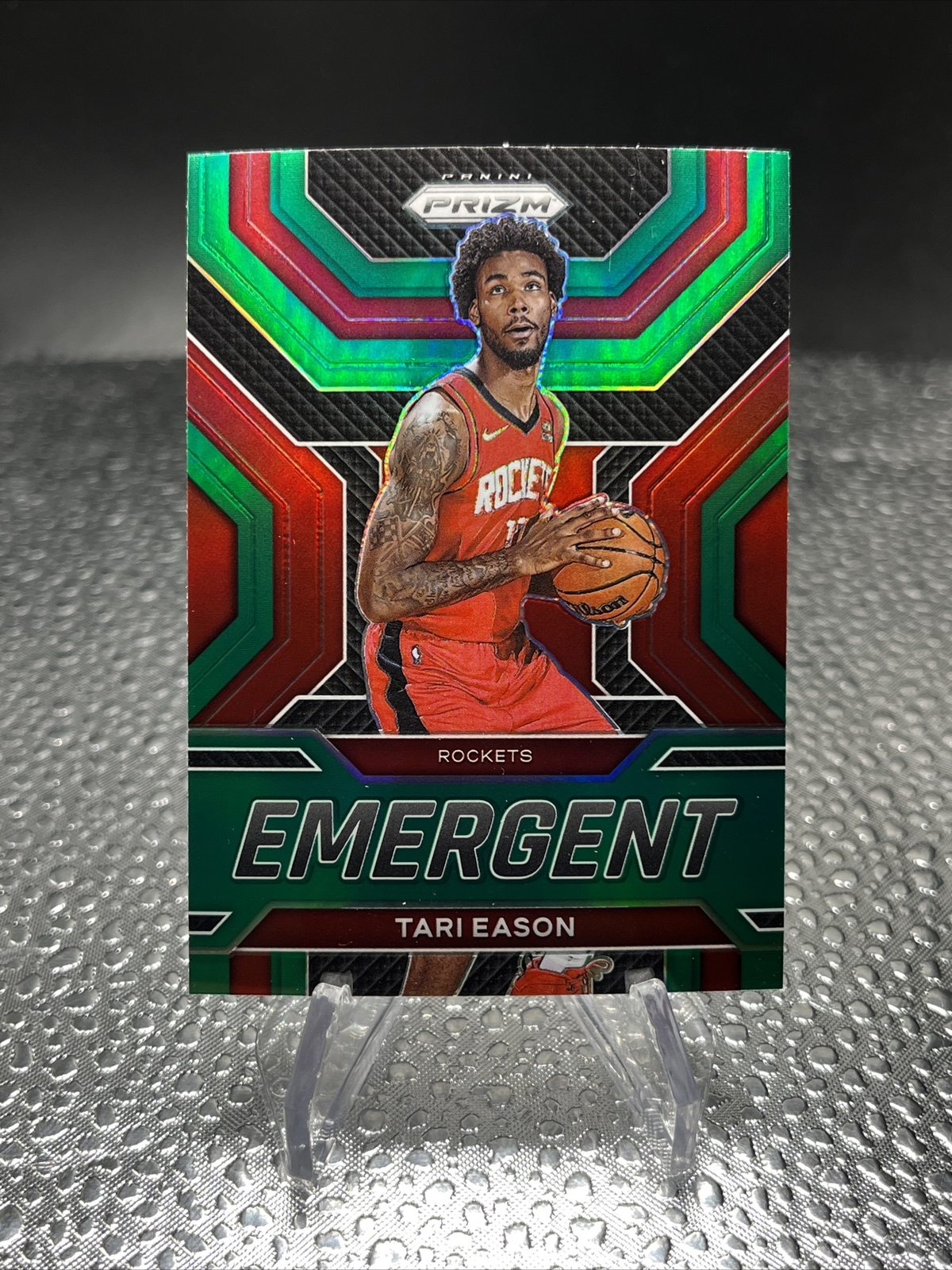 2022-23 Panini Prizm Tari Eason Green Prizm Emergent Insert Rookie RC Rockets