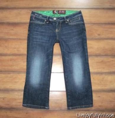 LITTLE BIG ~ Size 29 ~ VINTAGE Y2K! ''LTB 1948'' Distressed Straight Crop Jeans