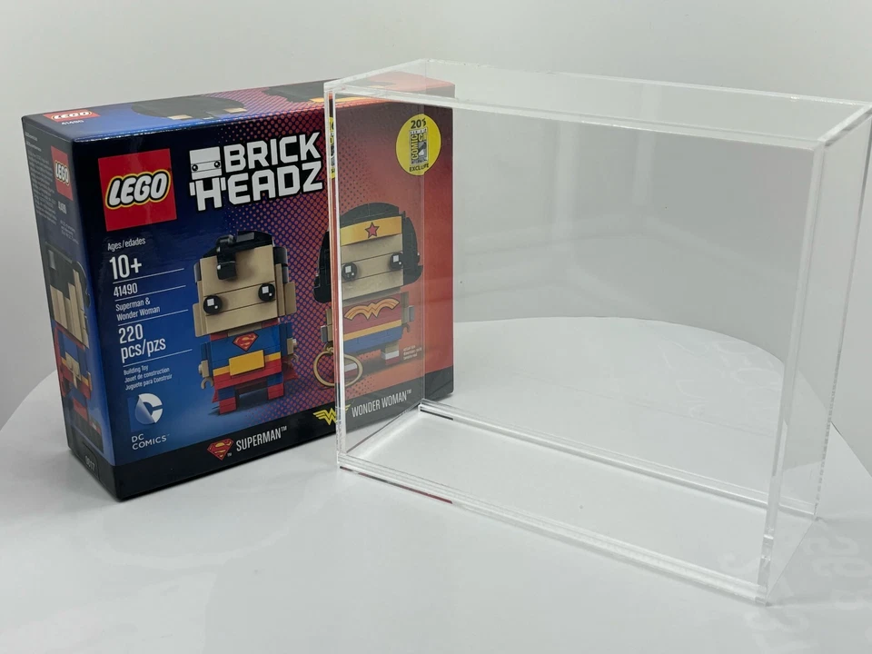 Vitrina de acrílico para LEGO SDCC San Diego Comic-Con Excl Brickheadz - Mediana