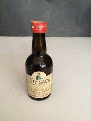 Vintage Mini Bottle DRY SACK Sherry 4.5  Tall Empty
