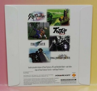 1997 Final Fantasy VII 7 PS1 Playstation 1 Previews Cardboard Case