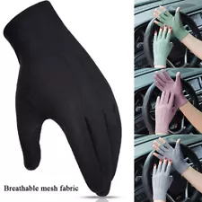 Thin Fingerless Gloves Breathable Anti-slip Half Finger Gloves Anti-UV Elasti} ✿