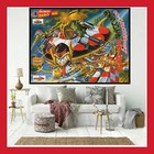 TOILE POSTER COTON AFFICHE 1976 FIGURINE GOLDORAK GRENDIZER UFO ROBOT OVNI MINOS