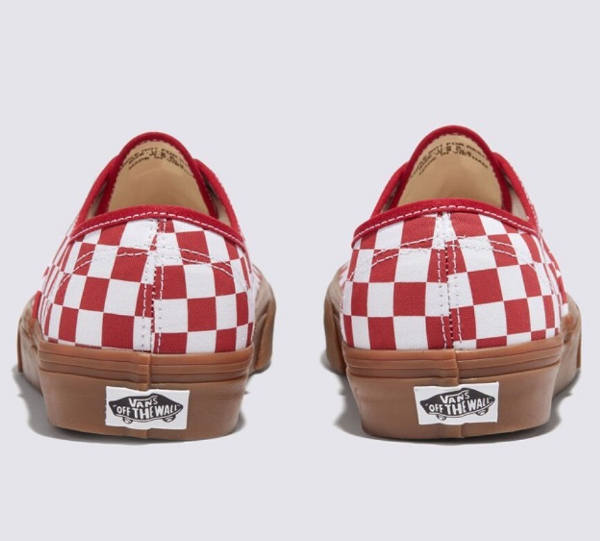 VANS★AUTHENTIC★兼用★FAT LACE CHECKER RED VANS Authentic Fat Lace Checker RED men's shoes VN000CRTCJH
