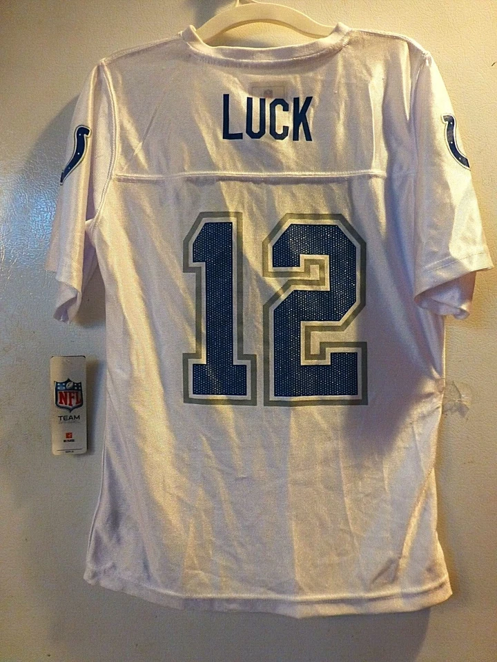 Indianapolis Colts #12 Andrew Luck Jersey Niñas X Grande 14/16 Nuevo Con Etiquetas Foto 2 de 4