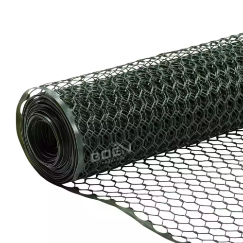 3 Ft. X 25 Ft. Plastic Poultry Hex Garden Fence Netting, Green - Picture 2 of 12